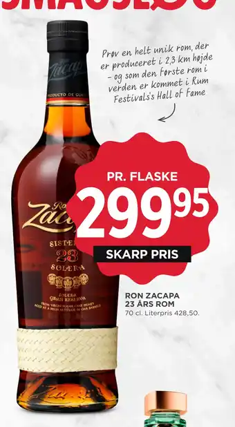 MENY RON ZACAPA 23 ÅRS ROM tilbud