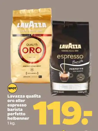 Netto Lavazza qualita oro eller espresso barista perfetto helbønner tilbud