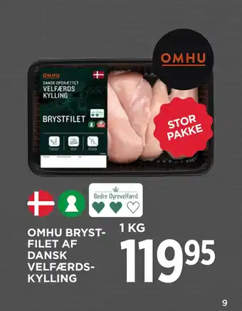MENY OMHU BRYST FILET AF DANSK VELFÆRDS KYLLING tilbud