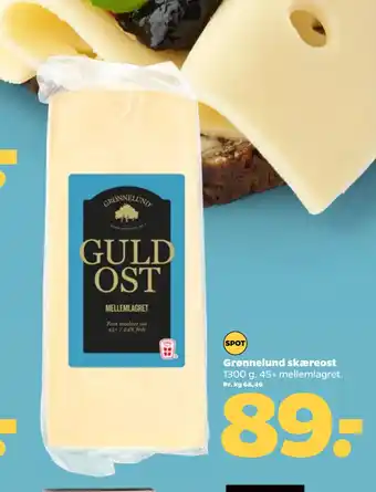 Netto Grønnelund skæreost tilbud