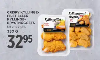 MENY CRISPY KYLLINGE FILET ELLER KYLLINGE BRYSTNUGGETS tilbud