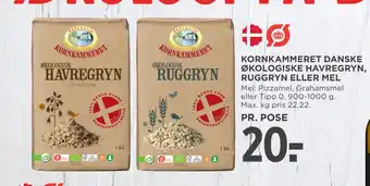 MENY KORNKAMMERET DANSKE ØKOLOGISKE HAVREGRYN, RUGGRYN ELLER MEL tilbud