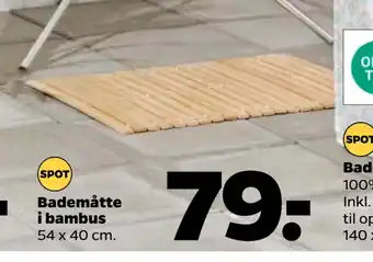 Netto Bademåtte i bambus tilbud
