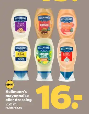 Netto Hellmann's mayonnaise eller dressing tilbud