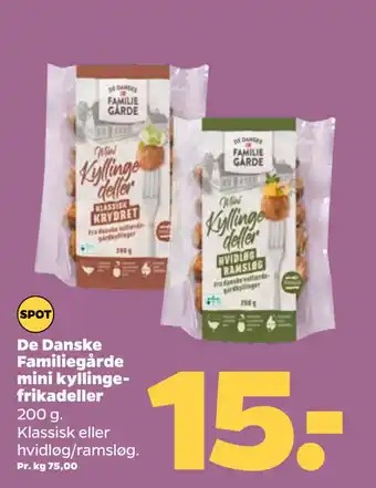 Netto De Danske Familiegårde mini kyllingefrikadeller tilbud