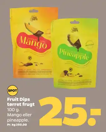 Netto Fruit Dips tørret frugt tilbud