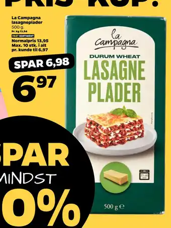 Netto La Campagna lasagneplader tilbud