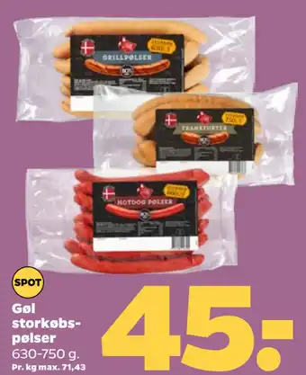 Netto Gøl storkøbspølser tilbud