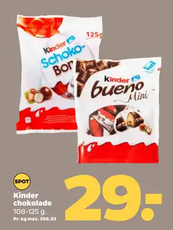 Netto Kinder chokolade tilbud