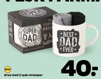 Netto Krus med 2-pak strømper tilbud