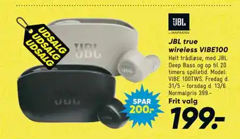 Bilka JBL true wireless VIBE100 tilbud
