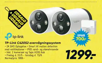 Bilka TP-Link C420S2 overvågningssystem tilbud