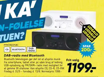 Bilka DAB-radio med Bluetooth tilbud