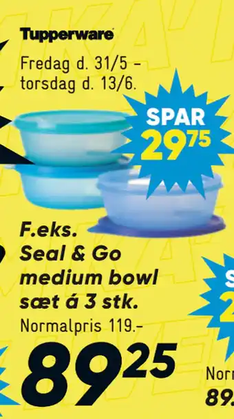 Bilka Seal & Go medium bowl sæt á 3 stk tilbud