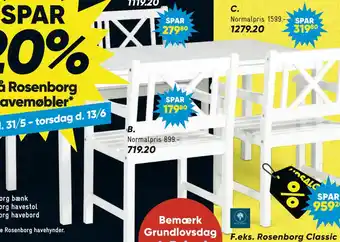 Bilka Rosenborg havebord tilbud