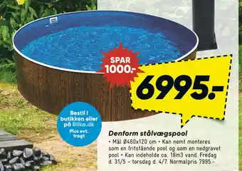 Bilka Denform stålvægspool tilbud