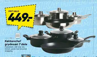 Køkkenchef grydesæt 7 dele