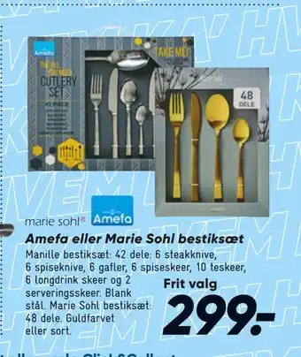Bilka Amefa eller Marie Sohl bestiksæt tilbud