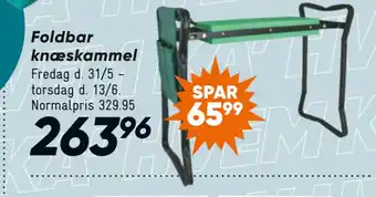 Foldbar knæskammel