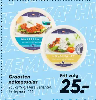 Bilka Graasten pålægssalat tilbud