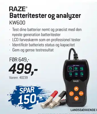Thansen Batteritester og analyzer tilbud