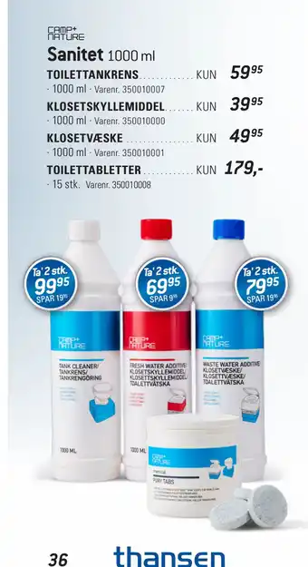 Thansen Sanitet tilbud