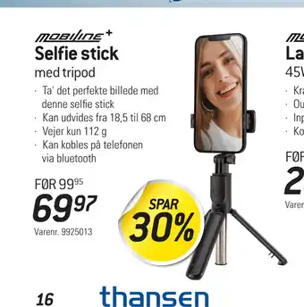 Thansen Selfie stick tilbud