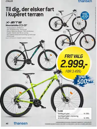 Thansen Mountainbike 27,5-29” tilbud
