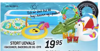 Thansen STORT UDVALG I BASSINER, BADEBOLDE OG -DYR tilbud