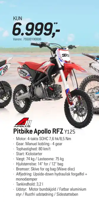 Thansen Pitbike Apollo RFZ tilbud