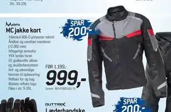 Thansen MC jakke kort tilbud