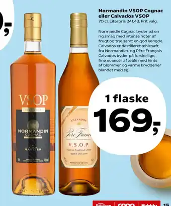 SuperBrugsen Normandin VSOP Cognac eller Calvados VSOP tilbud
