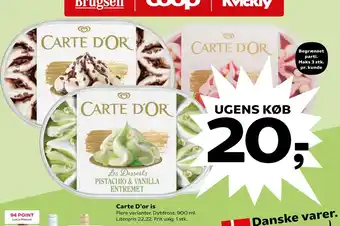 SuperBrugsen Carte D’or is tilbud