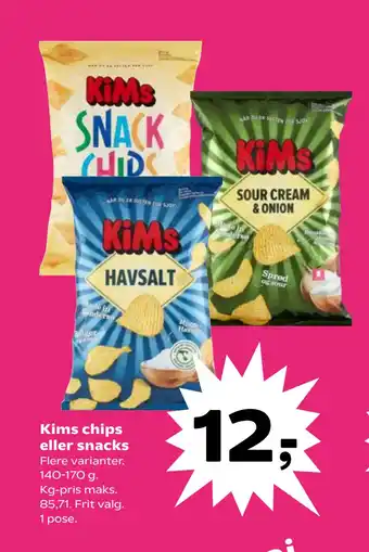 SuperBrugsen Kims chips eller snacks tilbud