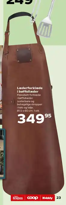 Læderforklæde i bøffellæder