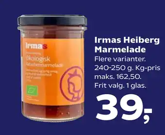 SuperBrugsen Irmas Heiberg Marmelade tilbud