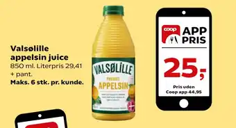 SuperBrugsen Valsølille appelsin juice tilbud