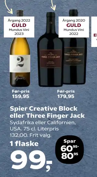 SuperBrugsen Spier Creative Block eller Three Finger Jack tilbud