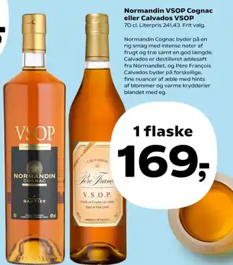 SuperBrugsen Normandin VSOP Cognac eller Calvados VSOP tilbud