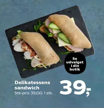 SuperBrugsen Delikatessens sandwich tilbud