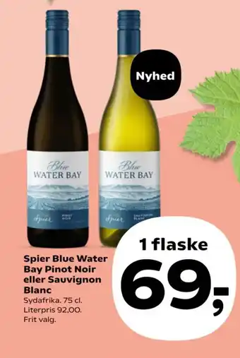 SuperBrugsen Spier Blue Water Bay Pinot Noir eller Sauvignon Blanc tilbud