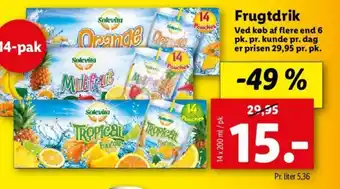 Lidl Frugtdrik tilbud