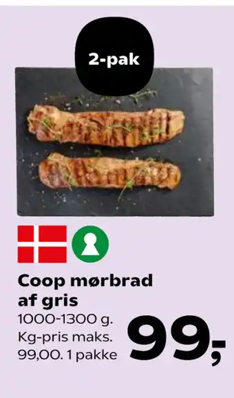 Kvickly Coop mørbrad af gris tilbud