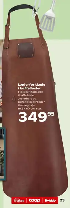 Læderforklæde i bøffellæder