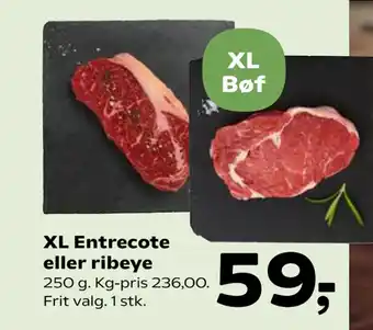 Kvickly XL Entrecote eller ribeye tilbud