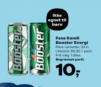 Kvickly Faxe Kondi Booster Energi tilbud