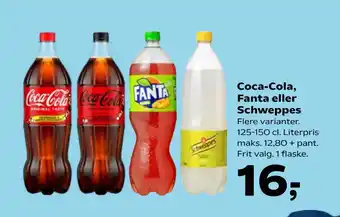 Kvickly Coca-Cola, Fanta eller Schweppes tilbud