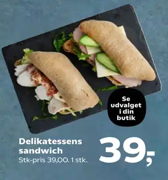 Kvickly Delikatessens sandwich tilbud