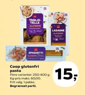Kvickly Coop glutenfri pasta tilbud