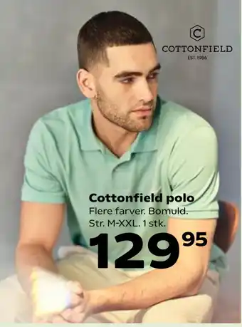 Kvickly Cottonfield polo tilbud